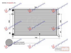 NOVI: delovi  HLADNJAK INTERKULERA 2.0 (S3) (610x410x40) 55 CEO ALUMINIJUM Audi a3 08-12 -dostupno