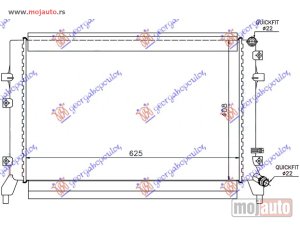 NOVI: delovi  HLADNJAK MOTORA DODATNI 1.4 TSi BENZIN (625x400) Vw eos 06-11 -nedostupno