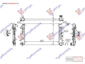 NOVI: delovi  HLADNJAK MOTORA 2.2 Cdi (MAN) (-AC) (67.7x41.5x23) Vw crafter 06-17 -dostupno
