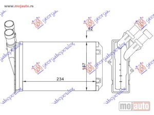 Glavna slika - GREJAC KABINE (290x140x26) (TIP DENSO) Peugeot partner 08-15 -dostupno - MojAuto