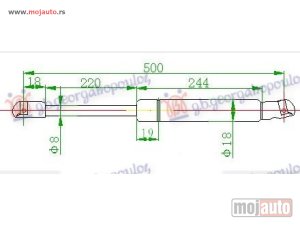 NOVI: delovi  AMORTIZER GEPEK VRATA -00 (500L-420N) Audi a4 94-00 -dostupno
