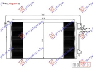 NOVI: delovi  HLADNJAK KLIME BENZIN/DIZEL (680x39x16) Vw transporter (t5) 03-10 -nedostupno