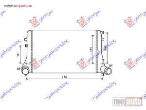 Glavna slika - HLADNJAK INTERKULERA 2.0 Tdi (615x398x32) CJAA (138 KS) Vw golf vi 08-13 -dostupno - MojAuto