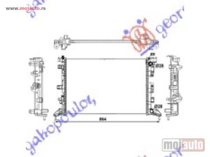 NOVI: delovi  HLADNJAK MOTORA 2.0i 16V 2.0 DCi (67x41.7x26) Renault laguna 07-15 -dostupno