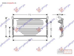 NOVI: delovi  HLADNJAK KLIME 2.0i 16V (790x310) Toyota rav 4 (xa10) 95-98 -dostupno