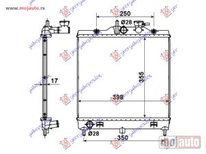 NOVI: delovi  HLADNJAK MOTORA 1.0i/1.1i 12V (+/-AC) (35.5x39.8) Kia picanto 04-08 -dostupno
