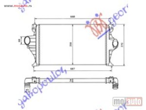 NOVI: delovi  HLADNJAK INTERKULERA 1.9 TD (580x360x34) Citroen xantia 93-01 -dostupno