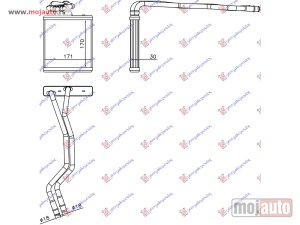 NOVI: delovi  GREJAC KABINE (170x171x30) Ford fiesta 08-13 -dostupno