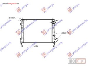 NOVI: delovi  HLADNJAK MOTORA 1.2/1.4CC (43x37.8) Renault express 92-94 -dostupno