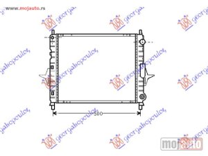 NOVI: delovi  HLADNJAK MOTORA 1.2i (MAN/AUTO) (+AC) (430x390x24) Renault twingo 92-98 -dostupno