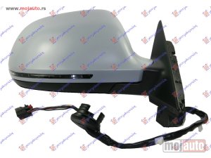 NOVI: delovi  RETROVIZOR ELEKTRICNI SA GREJACEM PM 3 VRATA (MIGAVAC) -10 (8 PIN) (A KVALITET) (KONVEKSNO STAKLO) Desno Audi a3 08-12 -dostupno