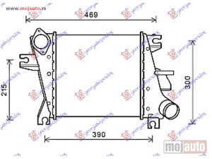 NOVI: delovi  HLADNJAK INTERKULERA 2.2 DCI (305x295x62) 05-07 Nissan x-trail 01-14 -dostupno
