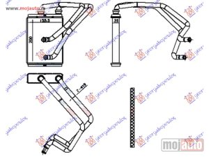 NOVI: delovi  GREJAC KABINE (200x156x32) -2007 Nissan x-trail 01-14 -dostupno