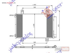 NOVI: delovi  HLADNJAK KLIME 1.0/1.2 BENZIN (550x350x16) Suzuki splash 07-12 -dostupno