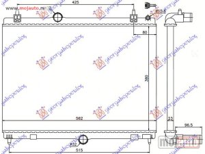 NOVI: delovi  HLADNJAK MOTORA 1.6 THP-VTI BENZIN / 1.6 Hdi 2.0 HDi-BLUEHDi DIZEL (MAN) (380x560) (MEHANICKI SPOJ) Citroen c5 08-16 -dostupno