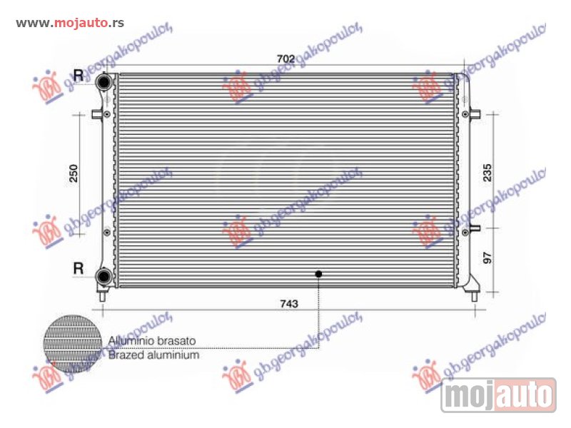 Glavna slika -  HLADNJAK INTERKULERA 2.0 (S3) (610x410x40) 55 CEO ALUMINIJUM Audi a3 08-12 -dostupno - MojAuto
