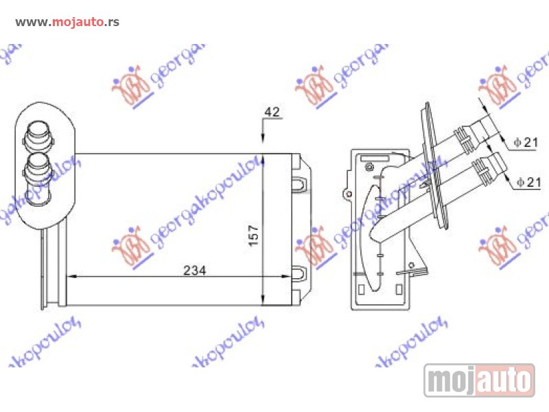 Glavna slika -  GREJAC KABINE (234x157) Audi tt 98-06 -dostupno - MojAuto