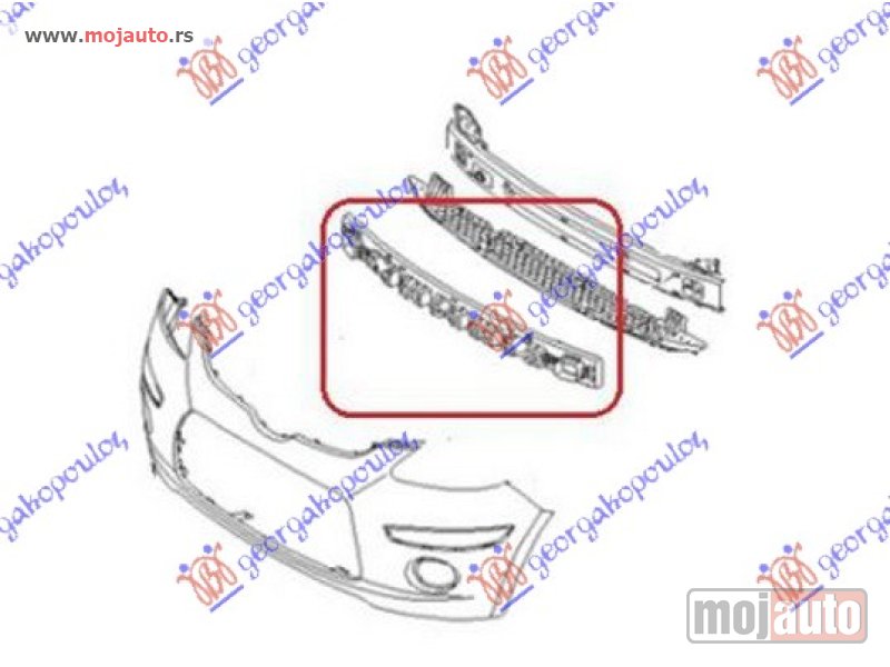 Glavna slika -  APSORBER PREDNJEG BRANIKA (O) Hyundai i10 07-10 -dostupno - MojAuto
