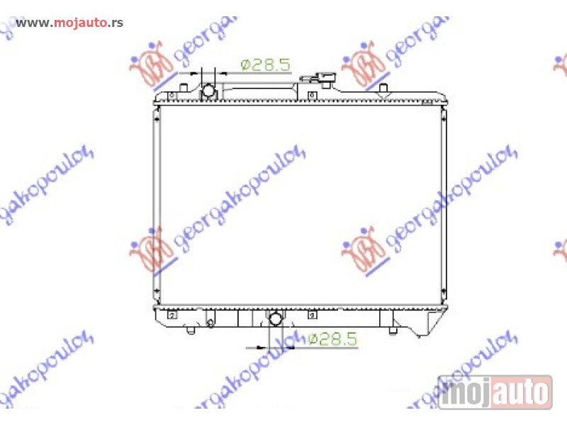 Glavna slika -  HLADNJAK MOTORA 1.3/1.6 BENZIN (+AC) (35x60.2x27) Suzuki baleno h/b 94-98 -dostupno - MojAuto