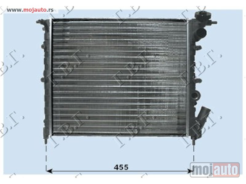 Glavna slika -  HLADNJAK MOTORA 1.2 (39x38) (OTVOREN SISTEM) Renault clio 94-95 -dostupno - MojAuto
