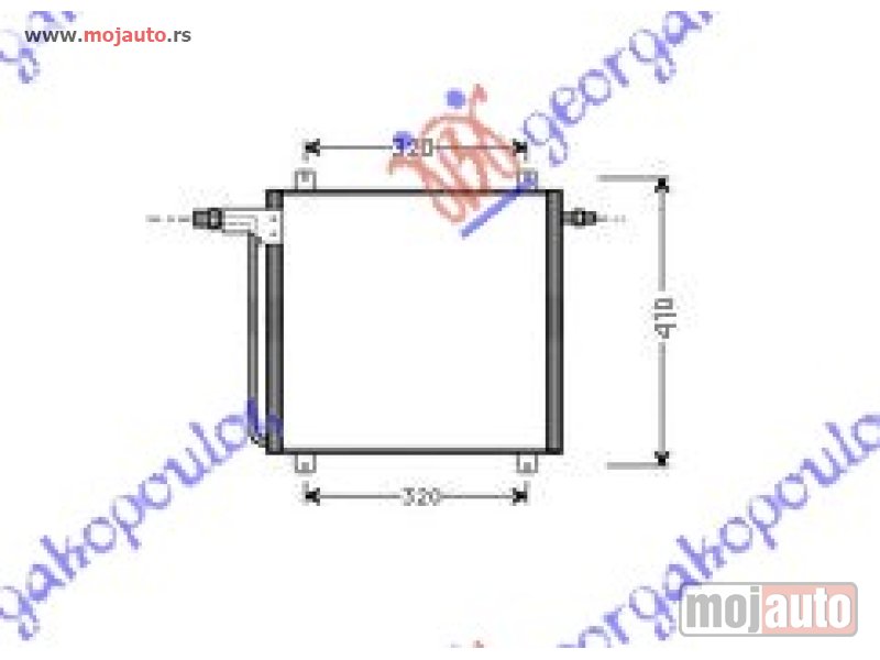 Glavna slika -  HLADNJAK KLIME (38x390) Renault twingo 92-98 -dostupno - MojAuto