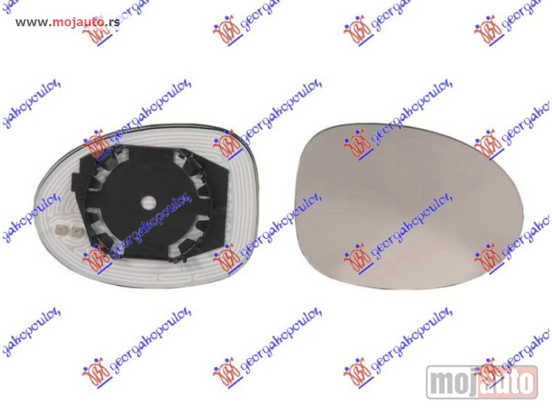Glavna slika -  STAKLO RETROVIZORA SA GREJACEM Desno Renault twingo 92-98 -dostupno - MojAuto