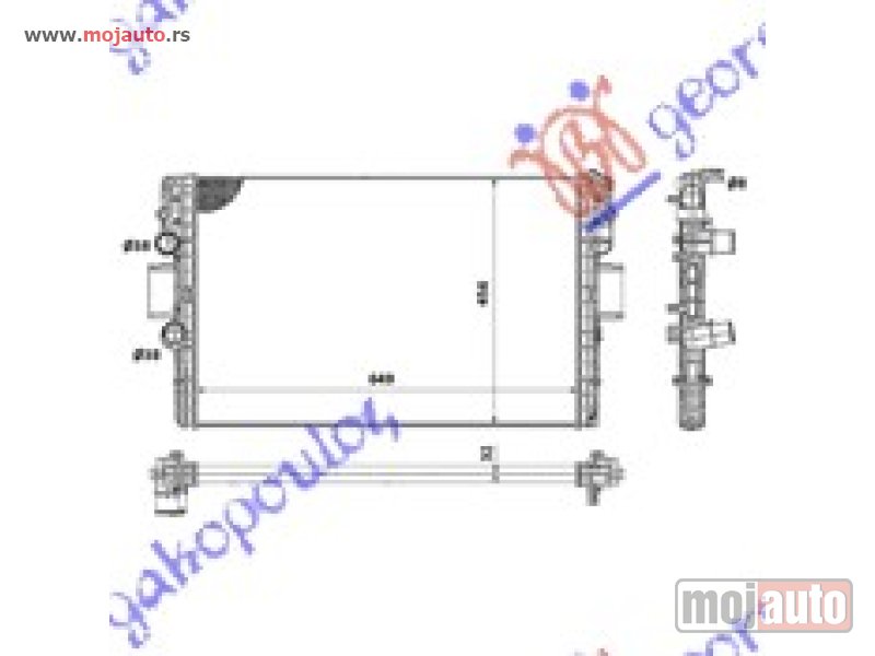 Glavna slika -  HLADNJAK MOTORA 3.0 T.D (+/-AC) (65x45x32) Iveco daily 07-11 -dostupno - MojAuto