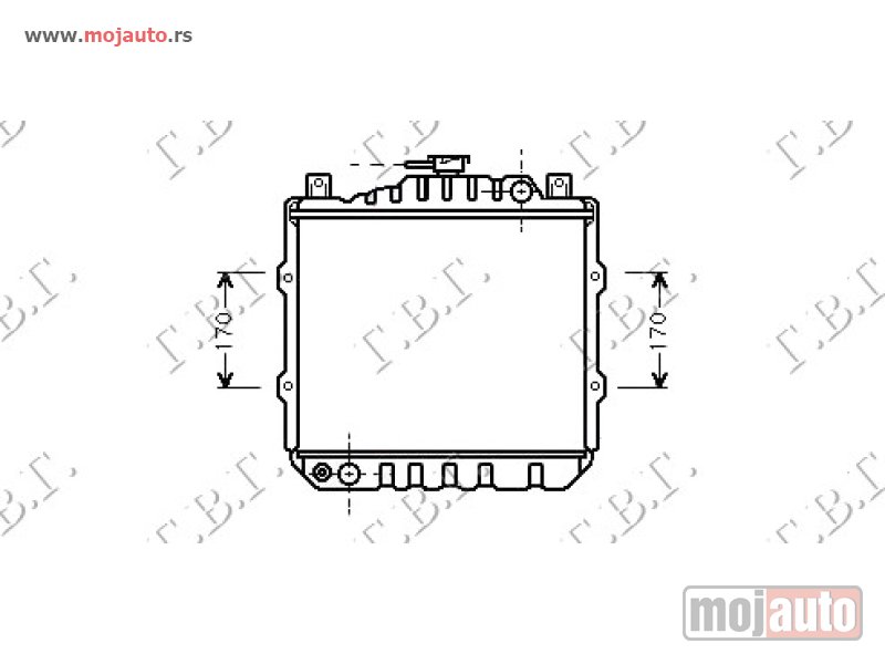 Glavna slika -  HLADNJAK MOTORA 0.8 CC (30x34.5) Suzuki alto 87-88 -dostupno - MojAuto