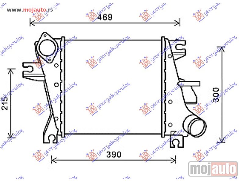 Glavna slika -  HLADNJAK INTERKULERA 2.2 DCI (305x295x62) 05-07 Nissan x-trail 01-14 -dostupno - MojAuto