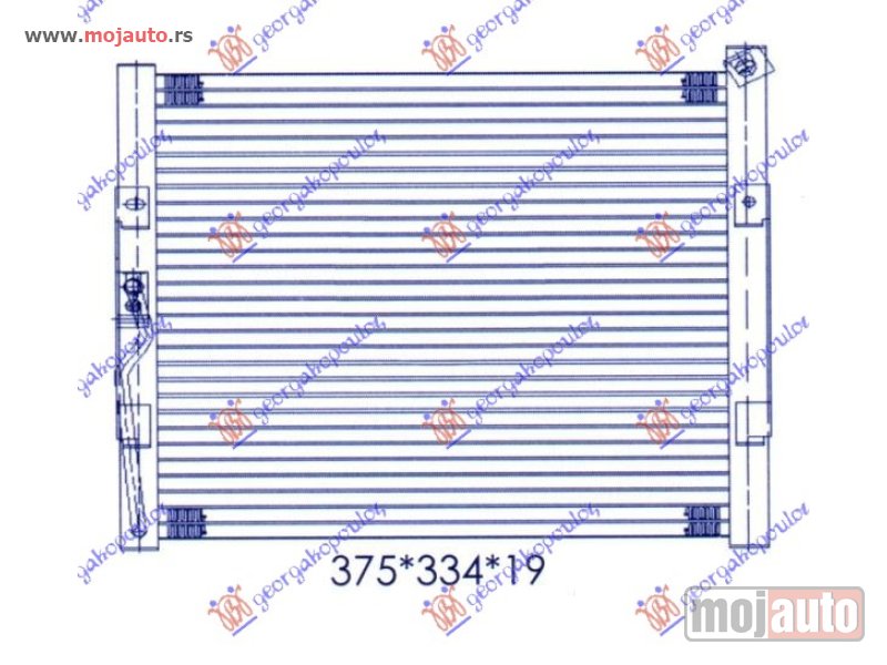 Glavna slika -  HLADNJAK KLIME BENZIN (330x330x25) 1992-1993 Honda civic sedan 92-96 -nedostupno - MojAuto