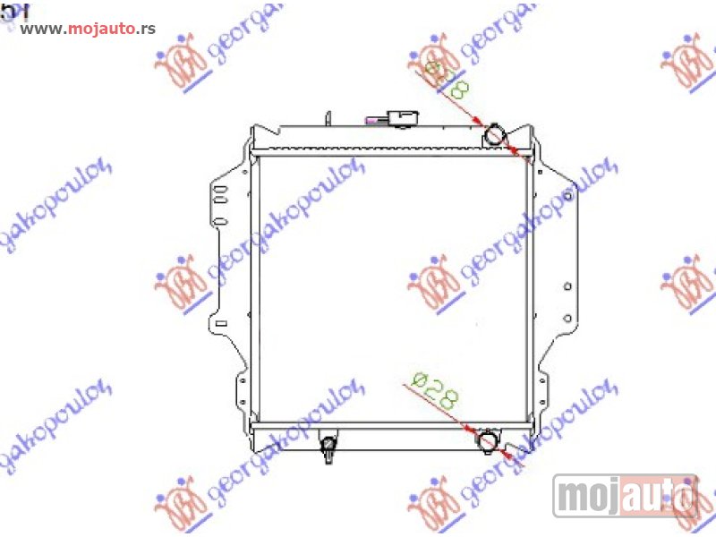 Glavna slika -  HLADNJAK MOTORA 1.3 (36x39) Suzuki jeep (sj413) 84-90 -dostupno - MojAuto