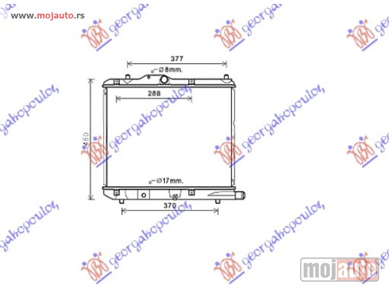 Glavna slika -  HLADNJAK MOTORA 1.3 CDTi (Z13DTJ/D13A) (37.5x47.5x2.6) Opel agila 08-14 -nedostupno - MojAuto