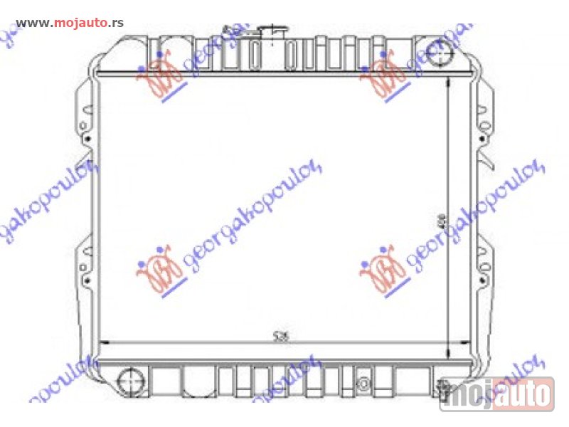 Glavna slika -  HLADNJAK MOTORA BENZIN (40x53) Toyota hi-lux (rn 55/yn 56) 84-89 -dostupno - MojAuto