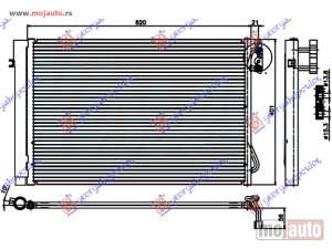 NOVI: delovi  HLADNJAK KLIME 1.6/2.0/2.5/3.0 BENZIN (587x40) Bmw series 1 (e82/88) coupe/cabrio 07-13 -dostupno