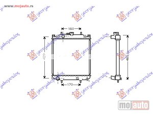 NOVI: delovi  HLADNJAK MOTORA 1.0i 12V (MAN) (37.5x32.5x1.6) Daihatsu yrv 02-06 -dostupno
