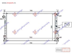 NOVI: delovi  HLADNJAK MOTORA 1.8 BENZIN / 1.8 TDCI (70x38.5x24) Ford transit connect 10-13 -dostupno