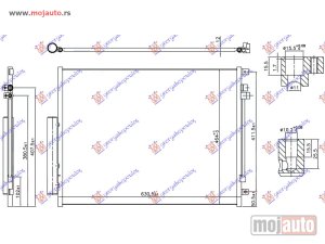 NOVI: delovi  HLADNJAK KLIME ZA SVE MODELE DIZEL (AUTO) (631x464x12) Alfa romeo stelvio 16- -dostupno