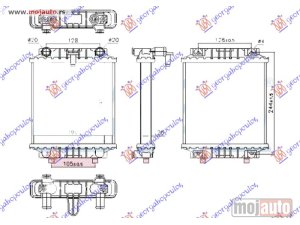 NOVI: delovi  HLADNJAK MOTORA DODATNI 3.0-S6/4.0 TFSI BENZIN - 3.0 DIZEL (MAN/AUTO) (195x190) Audi a8 09-13 -dostupno