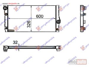 NOVI: delovi  HLADNJAK MOTORA 3.0 535i HIBRID BENZIN (& GT/F07) (600x326x32) Bmw series 7 (f01/02) 08-12 -dostupno