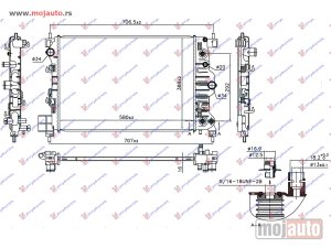 NOVI: delovi  HLADNJAK MOTORA 1.6i 16v (AUTO) (58x38.8x1.6) Chevrolet aveo sdn-h/b 12- -dostupno