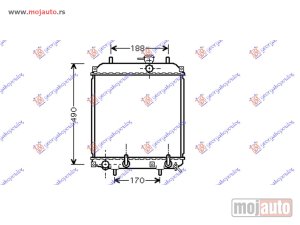 NOVI: delovi  HLADNJAK MOTORA 1.0i 12V (MAN/AUTO) (40x31.7x16) Daihatsu cuore 02-08 -dostupno