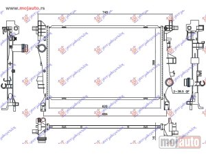 NOVI: delovi  HLADNJAK MOTORA 1.4 TURBO BENZIN / 1.3/1.6 MJTD DIZEL (MAN/AUTO) 2WD/4WD (620x388x16) Jeep renegade 14-18 -dostupno