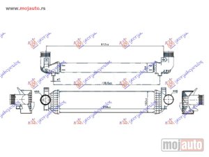 NOVI: delovi  HLADNJAK INTERKULERA 2.0 TDCi DIZEL (650x160x64) Ford focus c-max 14- -dostupno