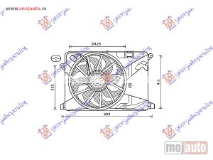 NOVI: delovi  VENTILATOR KOMPLET (1.4i 16v TURBO) (430mm) (4 PIN) Chevrolet trax 13- -nedostupno