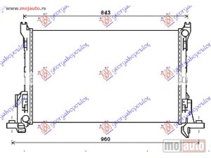 NOVI: delovi  HLADNJAK MOTORA 1.6 CDTi DIZEL (MAN) (+AC) (750x470x26) Fiat talento 16- -dostupno