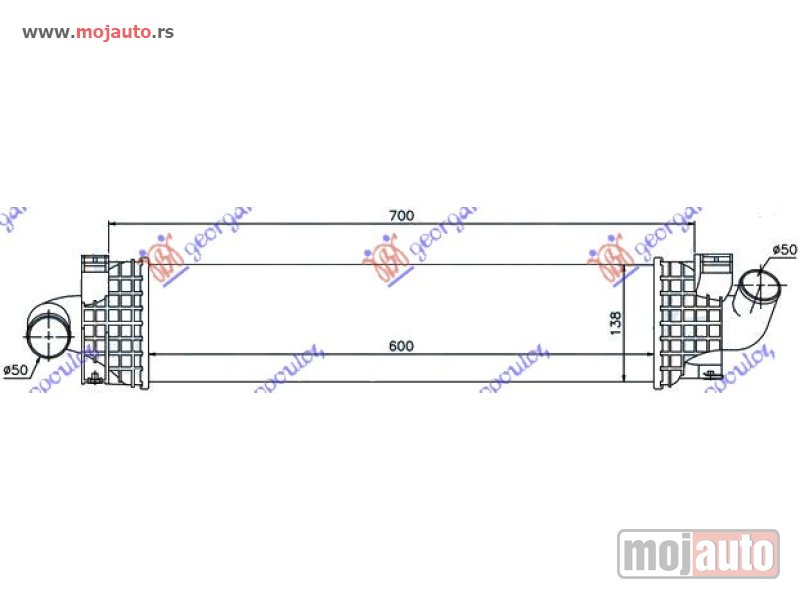 Glavna slika -  HLADNJAK INTERKULERA 1.5-1.6 TDCI-ECOnetic (336x157x62) Ford focus c-max 10-14 -dostupno - MojAuto