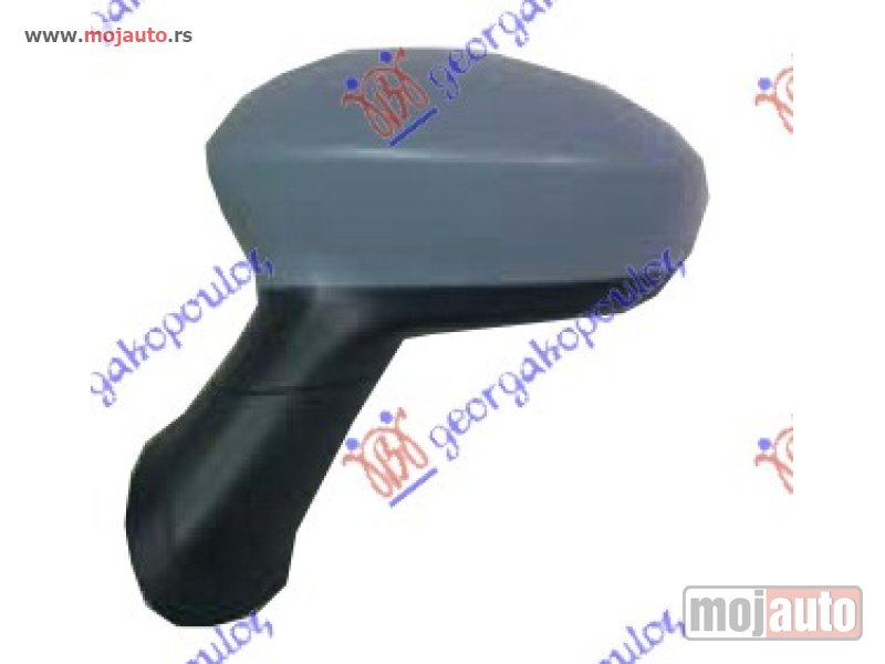 Glavna slika -  RETROVIZOR ELEKTRICNI CRNI (KONVEKSNO STAKLO) Levo Fiat punto evo 09-12 -dostupno - MojAuto