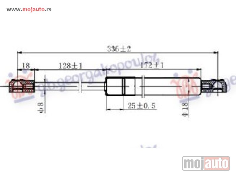 Glavna slika -  AMORTIZER GEPEK VRATA Levo Toyota iq 09-16 -dostupno - MojAuto