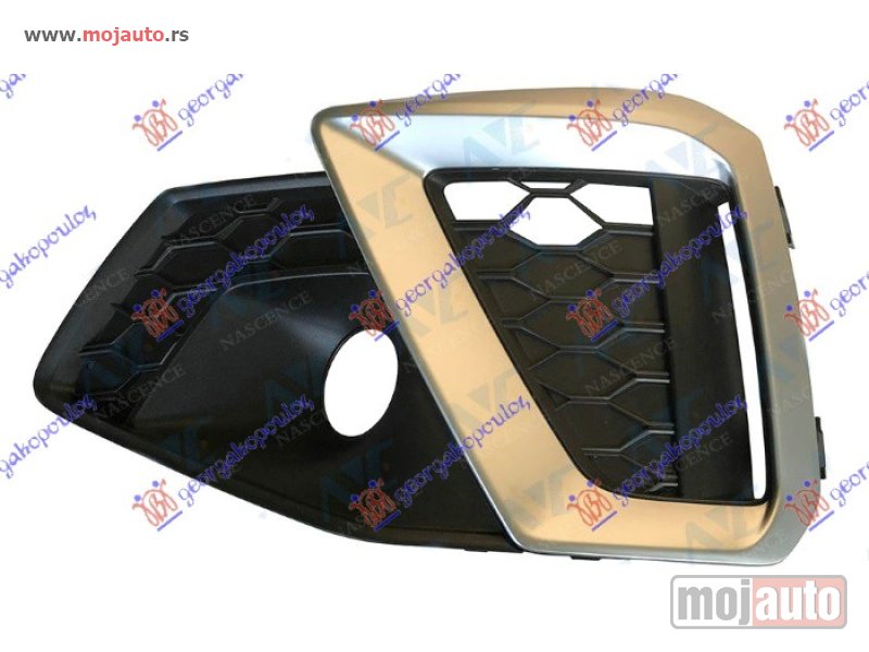 Glavna slika -  RESETKE PREDNJEG BRANIKA (SREBRNA LAJSNA) (S-LINE) Levo Audi a4 19- -dostupno - MojAuto