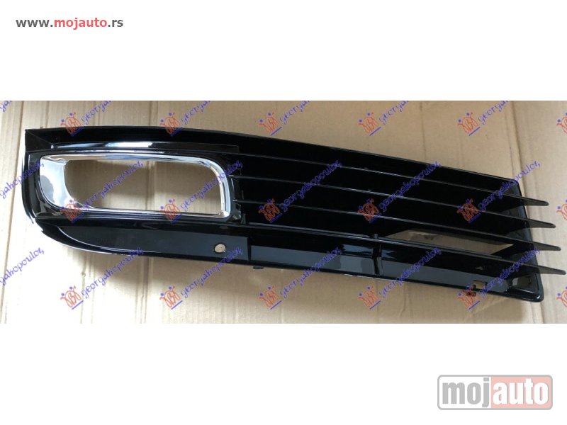 Glavna slika -  RESETKA PREDNJEG BRANIKA (SA MAGLENKOM) (HROM OKVIR) 2007- Desno Audi a8 02-09 -nedostupno - MojAuto